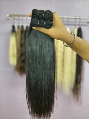 Srhairfeelers Long Size Single Donor Indian Straight Bulk Human Hair Extensions Hover
